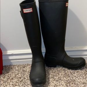 Hunter rain boots tall